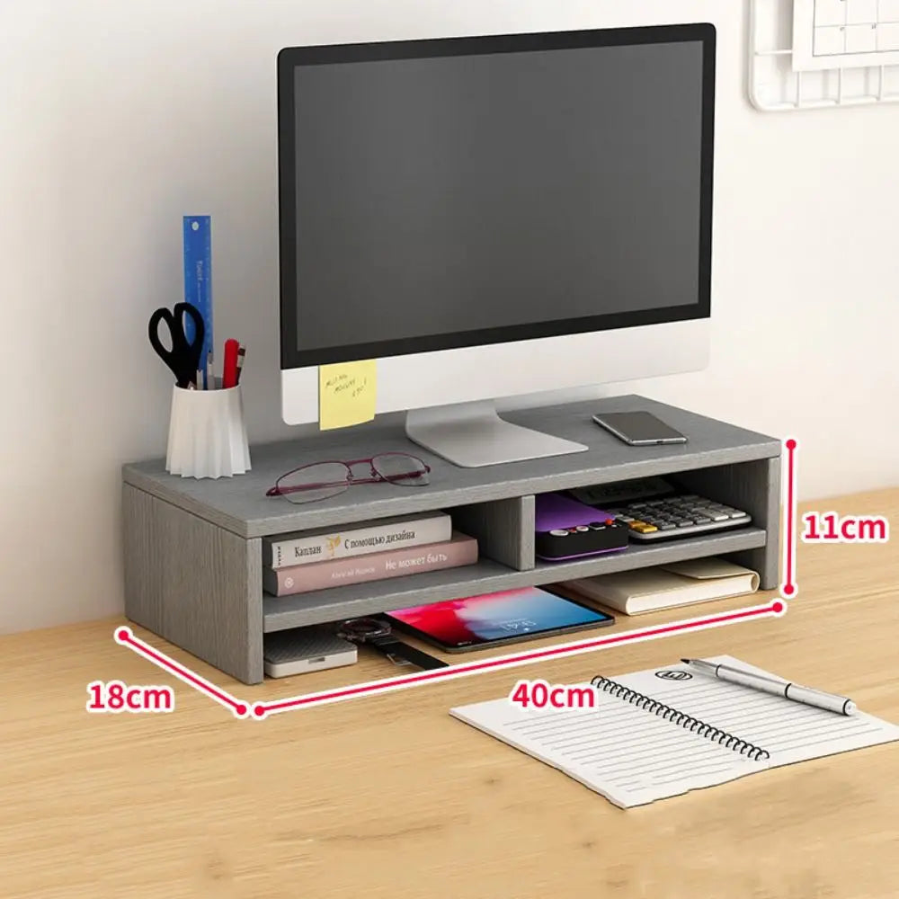 Stando Alder Edge-Stitched Solid Wood Desk Riser detail view 3