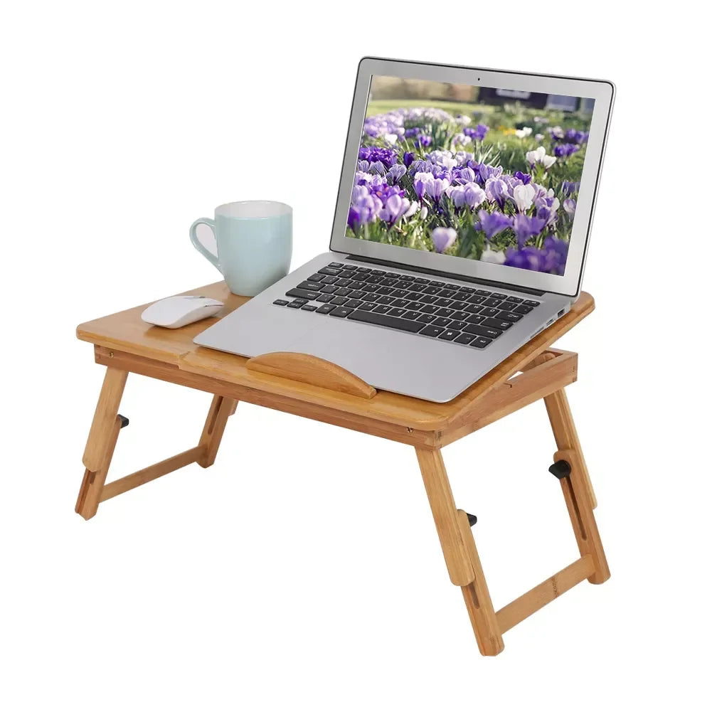 Stando Culm Precision Bamboo Monitor Riser on a minimalist home office desk