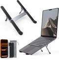 Stando Fulcrum Modular Aluminium Laptop Stand on a minimalist home office desk