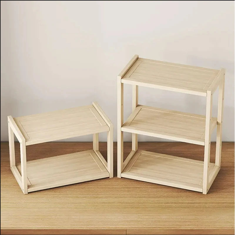 Stando Tier Cantilevered Desktop Shelf on a minimalist home office desk