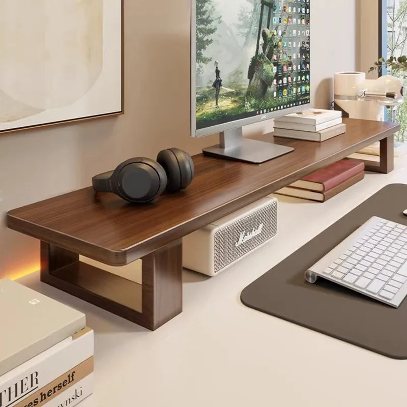 Stando Ridge Recessed Solid Wood Desk Riser detail view 2