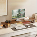 Stando Ridge Recessed Solid Wood Desk Riser on a minimalist home office desk