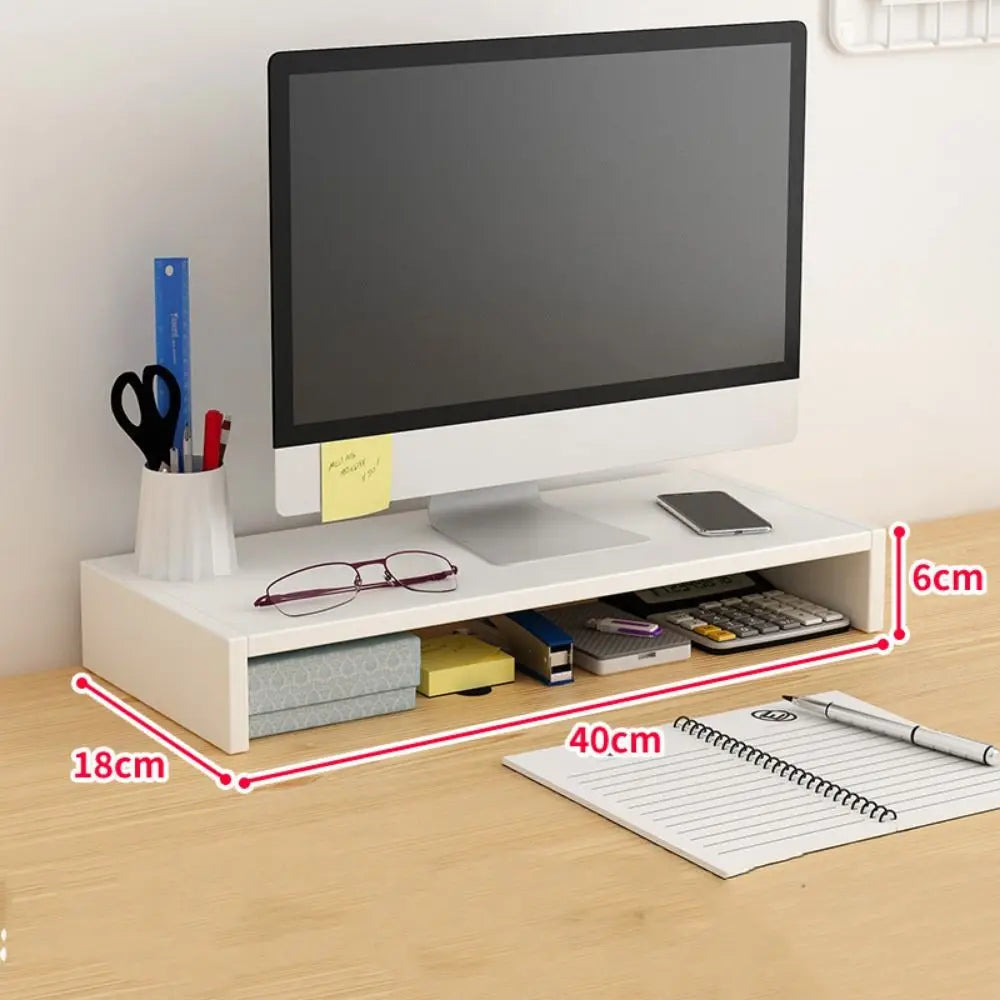 Stando Alder Edge-Stitched Solid Wood Desk Riser detail view 5