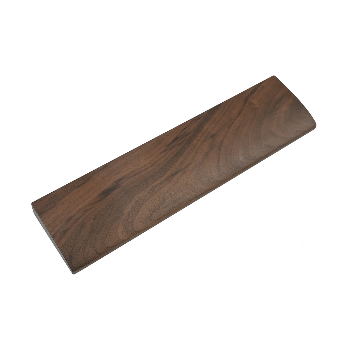 Stando Hearth Full-Grain Walnut Wrist Rest on a minimalist home office desk